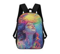 sinyumoney Liquid Dreams 3D Printed Children's School Backpack for Kids High Capacity Travel Rucksacks 17 Inch Book Bags Kids