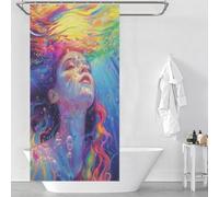 sinyumoney Liquid Dreams Shower Curtain Waterproof Mould 100% Polyester Fabric Washable Bathroom Decor Curtains for Bathroom Wet Room 35.43x70.87Inch（90x180cm）