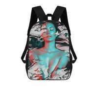 sinyumoney Liquid Lust School Bags Lightweight Airport College Students Back Pack for School/Work/Travel 17inch