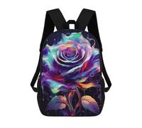 sinyumoney Liquid Rose Flower Backpacks 3D Printed Kids School Backpack Outdoor Casual Daypack Fashion Casual Children Backpacks Cute Travel Bags 17inch