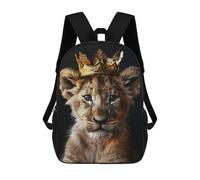 sinyumoney Little Lion Backpack School Bag Large Water Resistant Laptop Backpack for School/Work/Travel 17inch