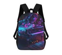 sinyumoney Live Music Neon Children's School Backpack Fashion Casual Children's Backpacks 3D Printed School Bags Boy Large Backpack 17inch