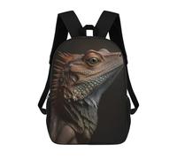 sinyumoney Lizard Portrait School Backpack Daypacks Business Backpack Water Resistant Bookbag for Men/Women 17inch