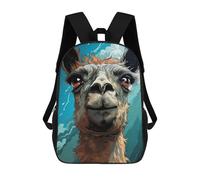 sinyumoney Llama Pop Extravaganza School Backpack for Girls Backpack Water Repellent Casual Daypack Lightweight Rucksack Boy Girl School Backpack 17inch