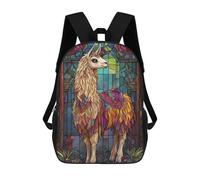 sinyumoney Llama School Backpack 3D Printed School Bags Boys Girls Laptop Backpack for Kids/Students/Adults 17inch
