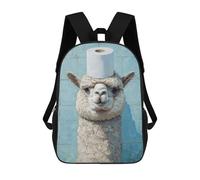 sinyumoney Llama with Toilet Paper Hat-1 School Bags School Secondary High School College Backpack Travel for Men, Women & Teenage Boys 17inch