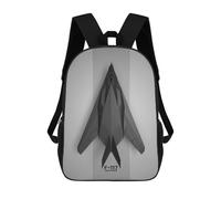 sinyumoney Lockheed F117 Nighthawk School Bag 3D Printed 17inch Backpacks Fashion Kids School Backpack Rucksacks for Boys Elementary And Middle School Students