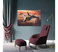 sinyumoney Lockheed Martin F22 Jets Abstract Wall Art for Living Room for Toilet Bathroom Decor Large Pictures 20x30inch(50x75cm)