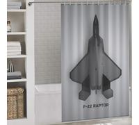 sinyumoney Lockheed Martin F22 Rapto Quick Drying Proof Resistant Hilarious Bath Curtain for Travel Trailer 53.54x70.87Inch（136x180cm）