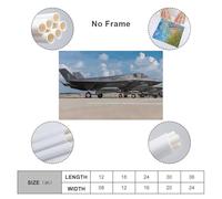 sinyumoney Lockheed Martin F35 Jet Art Work for Home Walls for Rustic Bath Decor Canvas Art 20x30inch(50x75cm)