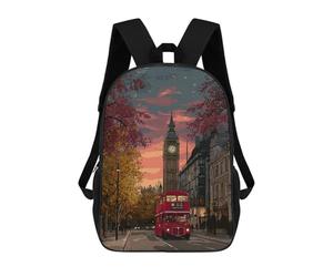 sinyumoney London Autumn Evening Scene Rucksack Business Laptop Rucksack Bag Unisex Casual Daypack for Girls Boys Teenage 17inch
