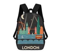 sinyumoney London City Rucksack Rucksack Casual Daypacks School Work Travel Bag for School/Work/Travel 17inch