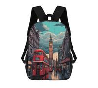 sinyumoney London Is Calling Backpack School Bag Large Water Resistant Laptop Backpack for Teenage Girls Boys Women Men 17inch