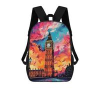 sinyumoney London Skyline with Big Ben -1 School Backpack Lightweight Airport College Students Back Pack for Boys/Girls/Teenagers 17inch