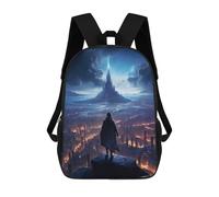 sinyumoney Lone Adventurer Backpacks Kids School Backpack School Bag 3D Printed School Bag for Boys Elementary And Middle School Students 17inch