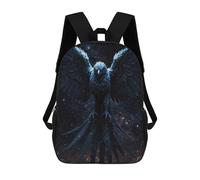 sinyumoney Lone Eagle Soars Night Sky Children's School Backpack 3D Printed for Kids Travel Rucksacks Book Bags for Boys Elementary School Students 17inch