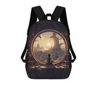 sinyumoney Lonely Backpack School Bag Rucksack for Girls Boys Backpacks Large Capacity Kids Back Pack Lightweight School Bags for Children Students 17inch