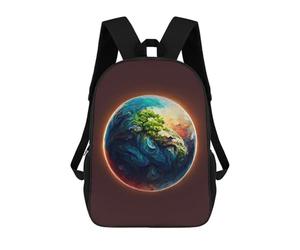 sinyumoney Lonely Planet School Backpack Large Water Resistant Laptop Backpack for Boys/Girls/Teenagers 17inch