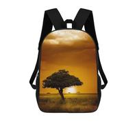 sinyumoney Lonely Tree at Sunset Backpack Kids School Bag Boys Cartoon 3D Print Students Schoolbag Laptop Daypack for Boys Girls 17inch
