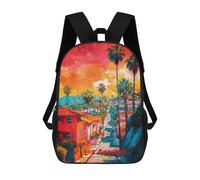 sinyumoney Los Angeles Art Rucksack Rucksack Casual Daypacks School Work Travel Bag- Perfect for Travel, Work And Daily Use 17inch
