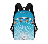 sinyumoney Los Angeles US Backpack School Bag Backpack For Girls Boys Backpacks Large Capacity Kids Backpack Lightweight School Bags For Kids Students 17inch