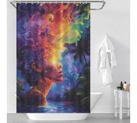sinyumoney Lost in Dreams 100% Polyester Fabric Washable Decor Bath Curtains for Bathroom Wet Room 46.85x70.87Inch（119x180cm）