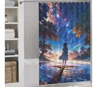 sinyumoney Lost in The Landscape Bath Shower Curtains Mildew Thicken Durable Polyester Modern Polyester Water Repellent for Bathroom Wet Room 56.30x70.87Inch（143x180cm）