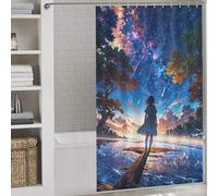 sinyumoney Lost in The Landscape Bath Shower Curtains Mildew Thicken Durable Polyester Modern Polyester Water Repellent for Bathroom Wet Room 53.54x70.87Inch（136x180cm）