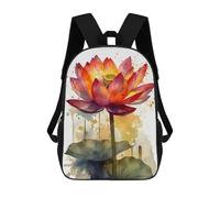 sinyumoney Lotus Flowers Backpack School Business Durable Laptop Bag for Camping Outdoor Adventures And Daily Travel 17inch