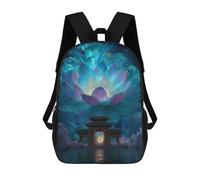 sinyumoney Lotus Gate Fantasy Landscape Rucksack Computer Rucksack for School/Work/Travel for Teenage Girls Boys Women Men 17inch