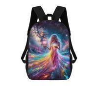 sinyumoney Lotus Goddess 3D Printed 17 Inch School Backpack Children's Backpacks 3D Printed Cool Knapsack for Boys Elementary And Middle