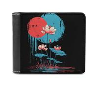 sinyumoney Lotus Moon Glow 3D Print Clutch Purse Use Holds Bills RFID Blocking Soft Convenient Wallets Craftsmanship Gifts 11.7cm*9.5cm