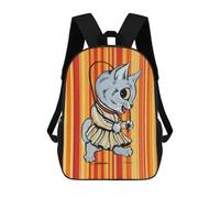 sinyumoney Louis Wain Cat in Dress with Jump Rope School Backpack Computer Rucksack for School/Work/Travel- Perfect for Travel, Work And Daily Use 17inch