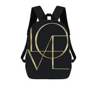 sinyumoney Love Art 01 School Backpack School Secondary High School College Backpack Travel for Men/Women 17inch