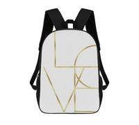 sinyumoney Love Art 03 Children's Backpacks School Backpack 3D Printed Backpack for Kids Travel Rucksacks Book Bags Kids School Bag 17inch