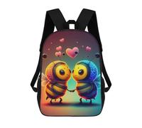 sinyumoney Love Bees in Harmony 3D Printed Kids School Bag Rucksacks Children's School Fashion Casual Back Pack High Capacity Travel Book Bags Backpack for Kids 17inch