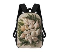 sinyumoney Love Conquers All Shells Backpack School Bag School Secondary High School College Backpack Travel for Boys/Girls/Teenagers 17inch