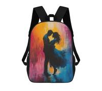 sinyumoney Love Couple Painting Children's School Backpack 3D Printed for Kids Travel Rucksacks Book Bags for Boys Elementary School Students 17inch