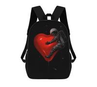 sinyumoney Love in Space Astronaut Heart School Bags Work Laptop Backpack Rucksack Bag for Camping Outdoor Adventures And Daily Travel 17inch