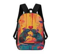 sinyumoney Love in The Rat Race Backpack School Daypacks Business Backpack Water Resistant Bookbag for Camping Outdoor Adventures And Daily Travel 17inch