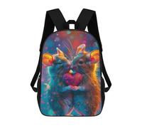 sinyumoney Love Mice Holding Heart School Backpack Fashion Stationery Backpack Waterproof Casual Daypacks for Men/Women 17inch