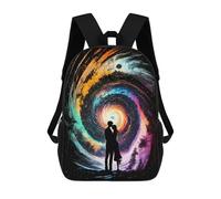 sinyumoney Love Of Galaxy Backpacks Kids School Backpack School Bag 3D Printed School Bag for Boys Elementary And Middle School Students 17inch