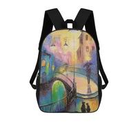 sinyumoney Love Two Children's Backpacks School 3D Printed Bag Bookbag for Kids Travel Rucksacks Boy Girl Book Bags Kids School Bag 17inch