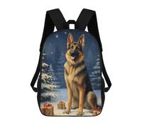 sinyumoney Lovely German Shepherd School Backpack 3D Printed School Bags Boys Girls Laptop Backpack for Kids/Students/Adults 17inch