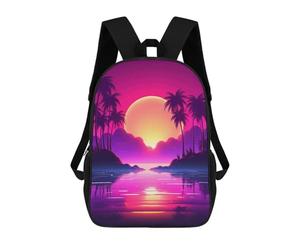 sinyumoney Luminous Beach Resonance School Backpack School Bags For Girls Boys Backpack With Pocket Fashion School Bag Kids Backpack 17inch