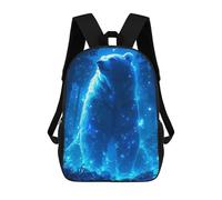 sinyumoney Luminous Bear in Enchanted Forest Backpack School Bag Rucksack for Girls Boys Backpacks Large Capacity Kids Back Pack Lightweight School Bags for Children Students 17inch