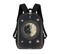 sinyumoney Lunar Cycle Children's Backpacks School Backpack 3D Printed Backpack for Kids Travel Rucksacks Book Bags Kids School Bag 17inch