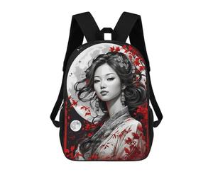 sinyumoney Lunar Elegance Portrait Daypack Casual Backpacks School Bag For Girls Boys High College Teenagers Rucksack Men Women Travel Laptop Rucksack College Bookbag 17inch