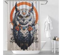 sinyumoney Lunar Oracle Anti-Mould Proof Resistant with Hooks Waterproof Fabric Modern Fabric Bathroom Decor Set for Travel Trailer 46.85x70.87Inch（119x180cm）