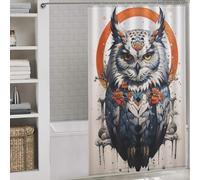 sinyumoney Lunar Oracle Shower Curtain Anti Mould Washable Waterproof Cloth Fabric Decor Bath Curtains for Toile Bathroom Dorm 53.54x70.87Inch（136x180cm）